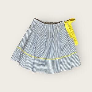 NWOT | Lilly Pulitzer | Flowy Striped Wrap Skirt | Blue/Yellow | Size 2